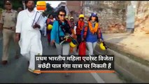 प्रथम भारतीय महिला एवरेस्ट विजेता बछेंद्री पाल गंगा यात्रा पर निकलीं हैं