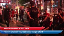 Restoranda akılalmaz kaza