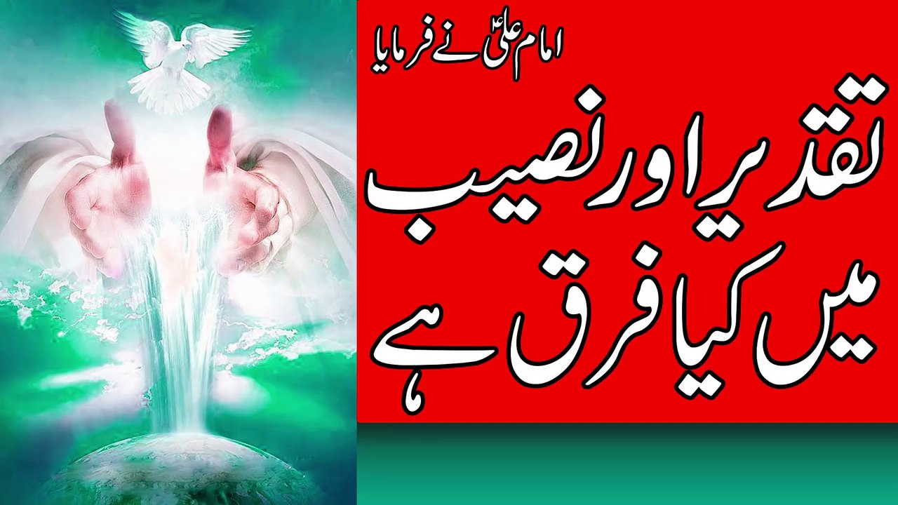 Taqdeer_aur_Naseeb_me_Farq_||_kismat_||_Hazrat_Imam_Mola_Ali_as_Says_||_Mehrban_Ali