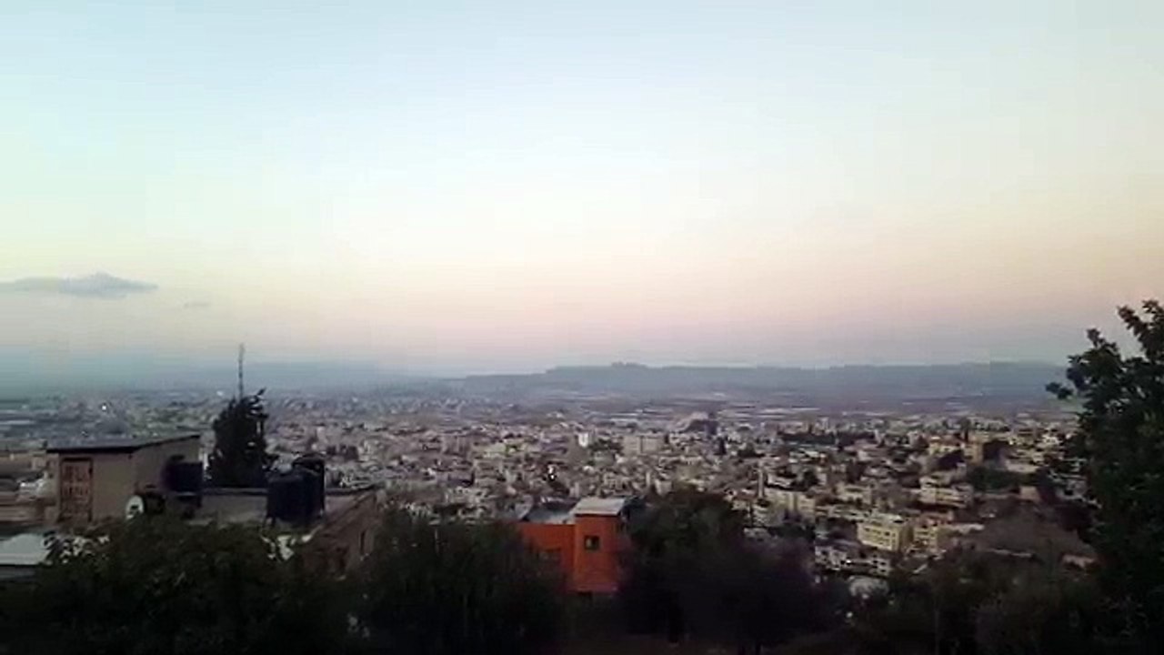 مدينة جنين مع الغروب