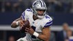 Dak runs for 28 yards after getting spun around in backfield