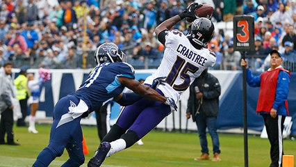 Crabtree beats Butler down sideline for 17-yard catch