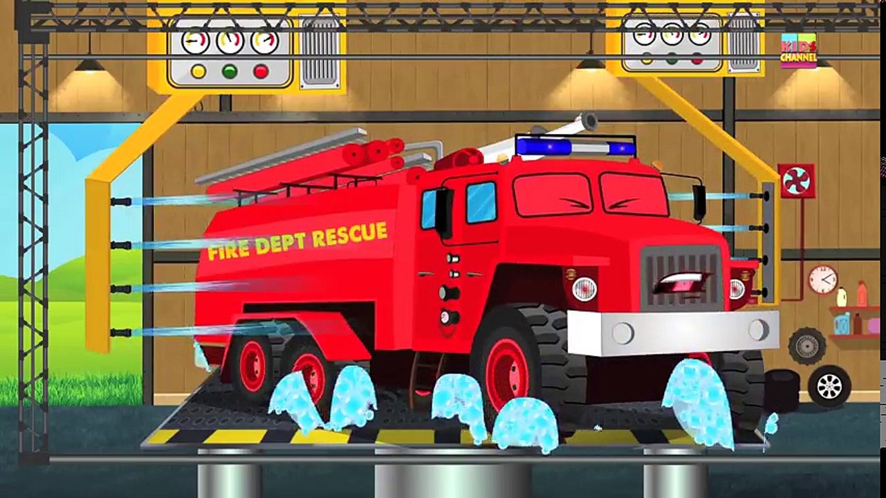 Tv cartoons movies 2019 water tank   kids car wash   cartoon vehicles for children part 1 2 part 1/2