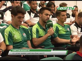Şampiyon U21 Takımımız BursasporTv'de (16.05.2016)
