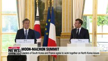 President Moon to wrap state visit to France with proposal of upgrading business ties