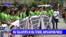 Mga taga-suporta ng mga tatakbo, kanya-kanyang pakulo