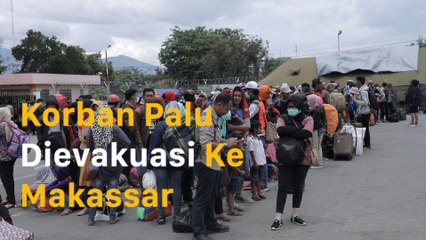 Proses Evakuasi Korban Gempa Palu ke Makassar