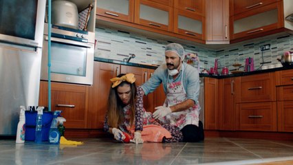 Yeni Gelin 57. Bölüm Şirin ve Baran Temizlikte