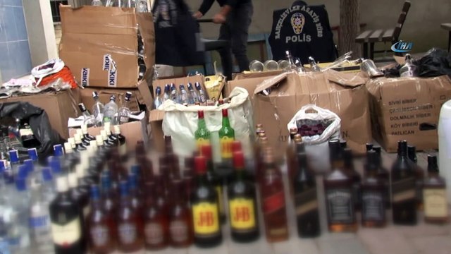 Bahçelievler’de piyasa değeri 30 bin lira olan sahte içki ele geçirildi