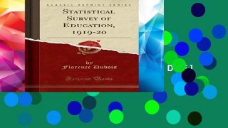 D.O.W.N.L.O.A.D [P.D.F] Statistical Survey of Education, 1919-20 (Classic Reprint) [P.D.F]
