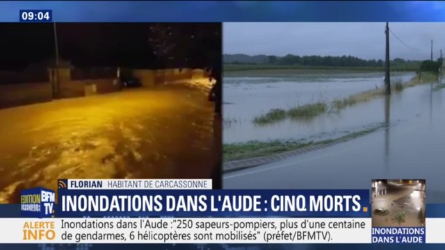 J'ai sorti ma tête par le toit ouvrant. Un automobiliste raconte comment il est parvenu à s'en sortir à Carcassonne