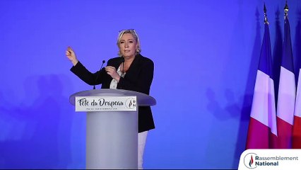 Discours de Marine Le Pen à Cublac, en Corrèze, pour la fête du drapeau