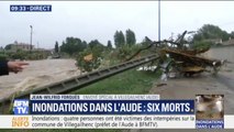 Voitures et pylônes renversés, ces images témoignent de la violence des pluies à Villegailhenc dans l'Aude