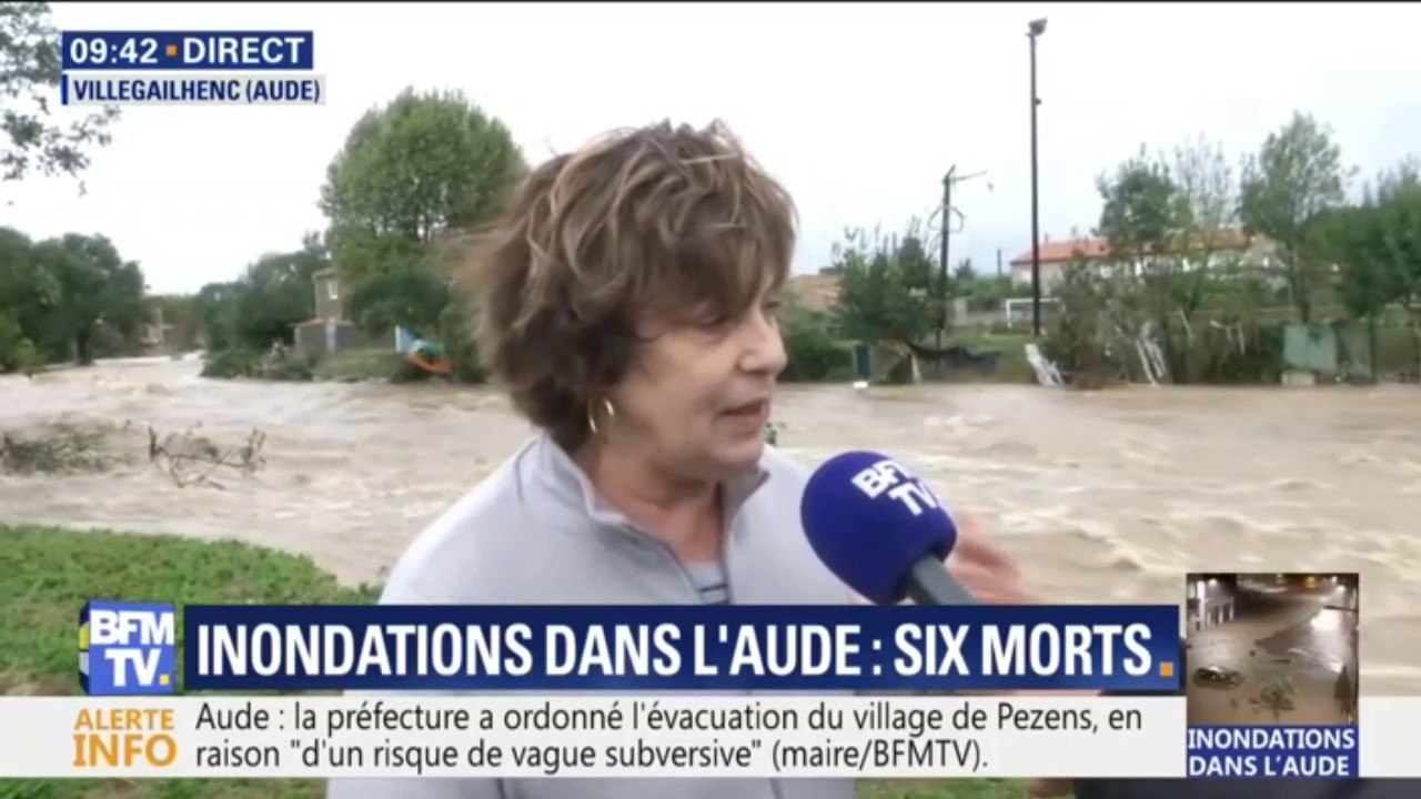 Inondations dans l'Aude: Cette habitante de Villegailhenc décrit "une vague" qui a inondé sa maison