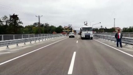 Ordu'da selin yıktığı Cevizdere Köprüsü ulaşıma açıldı