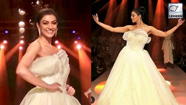 Sushmita Sen Walks The Ramp In HUGE Yellow Gown At Bombay Times Fashion Week 2018