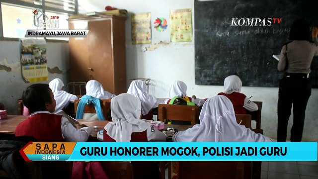 Guru Honorer Mogok, Polisi di Indramayu Jadi Guru