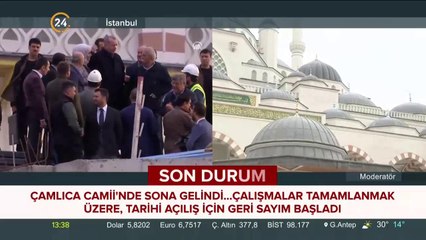 Çamlıca Camii'nde sona doğru