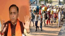 Gujarat से बिहारियों के पलायन पर बोले Vijay Rupani, कहा Congress की साजिश नाकाम | वनइंडिया हिन्दी