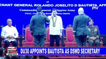 Du30 appoints Bautista as DSWD Secretary