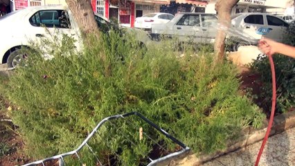 Vatandaşlar toz bulutunun bıraktığı izleri silmeye çalışıyor