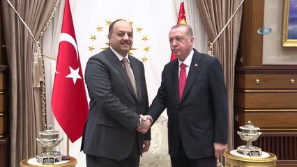 Cumhurbaşkanı Erdoğan, Katar Savunma Bakanını Kabul Etti