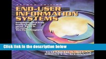 F.R.E.E [D.O.W.N.L.O.A.D] End-User Information Systems: Implementing Individual and Work Group