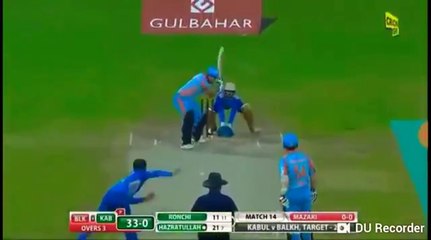 World Record2018- 6 SiX IN 1 OVER 666666 __ HAZRATULLAH ZAZAI _ 50 runs only 12