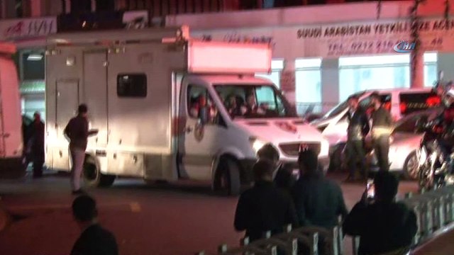 Suudi Arabistan Konsolosluğu'nda olay yeri inceleme araçları geldi