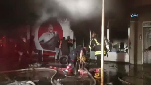 Nazilli'de Lastik Satış Mağazasında Korkutan Yangın