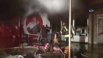 Nazilli'de Lastik Satış Mağazasında Korkutan Yangın