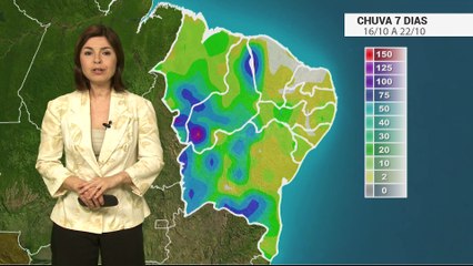 Acumulado de chuva para o BR nos próximos dias