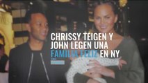 Chrissy Teigen y John Legend, una familia feliz en NY