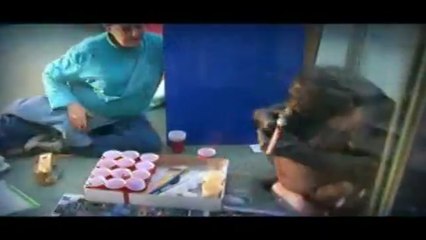 Así pintan los simios