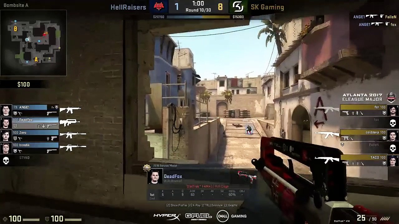 ELEAGUE Major 2017 - Round 1 - SK vs HellRaisers- mirage - DeadFox highlights