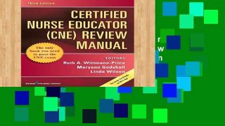 Review  Certified Nurse Educator (CNE) Review Manual, Third Edition