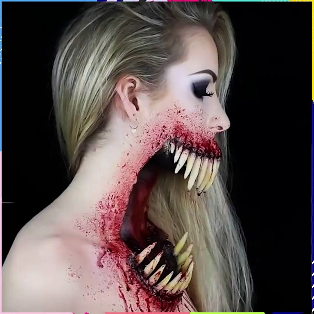 Giant Monster Mouth HALLOWEEN SFX Makeup Tutorial - video Dailymotion