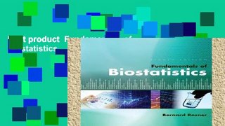 Best product  Fundamentals of Biostatistics