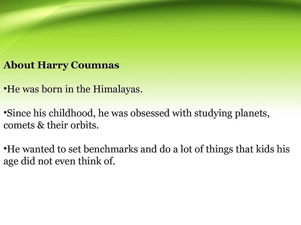 Harry Coumnas – His Interests and Research Work