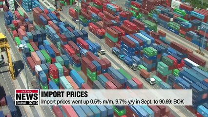 Korea's export and import prices go up in September