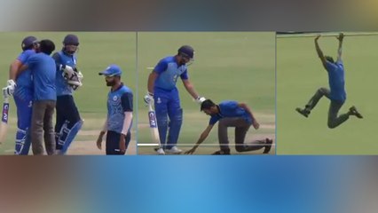 India vs West Indies 2018, 2nd Test: Rohit Sharma Kissed By Fan During Vijay Hazare Match | Oneindia