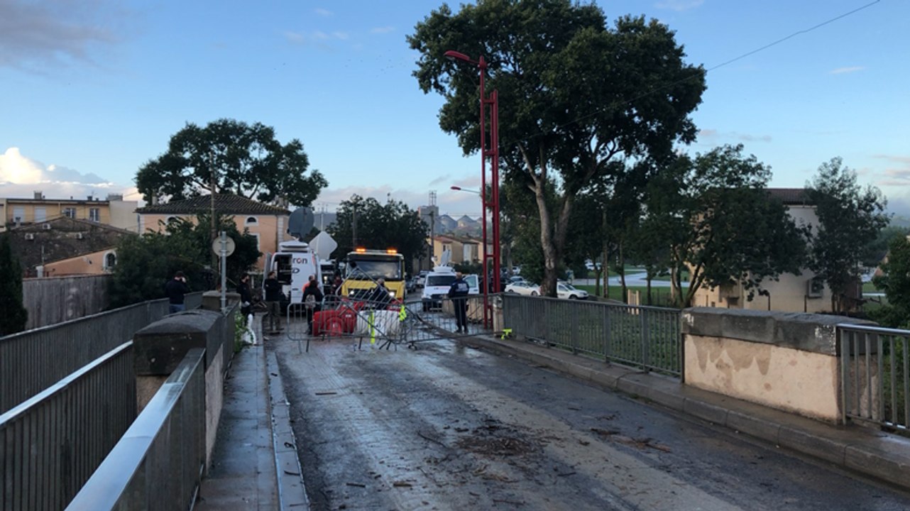 Une grande partie des berges a été emportée par la crue de l’Aude à Trèbes