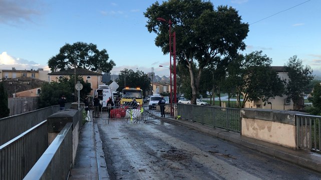 Une grande partie des berges a été emportée par la crue de l’Aude à Trèbes