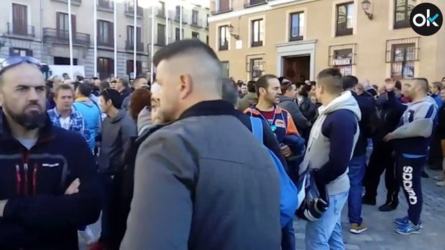 Cake Minuesa en la manifestación de la Policía Municipal en Madrid