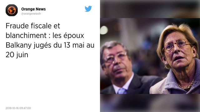 Fraude fiscale et blanchiment. Les époux Balkany seront jugés du 13 mai au 20 juin.