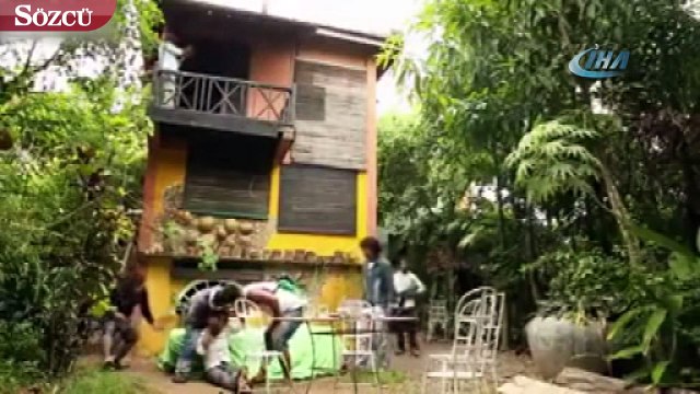 Film setinde yaşanan kaza kameraya böyle yansıdı