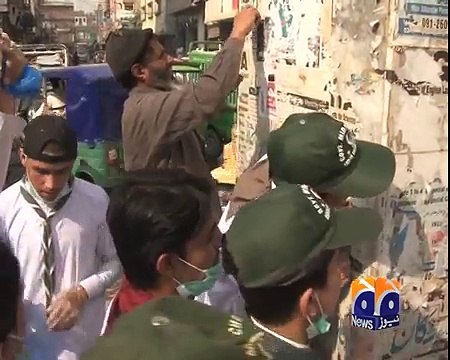 geo adil peshawar campaign against wall chalking