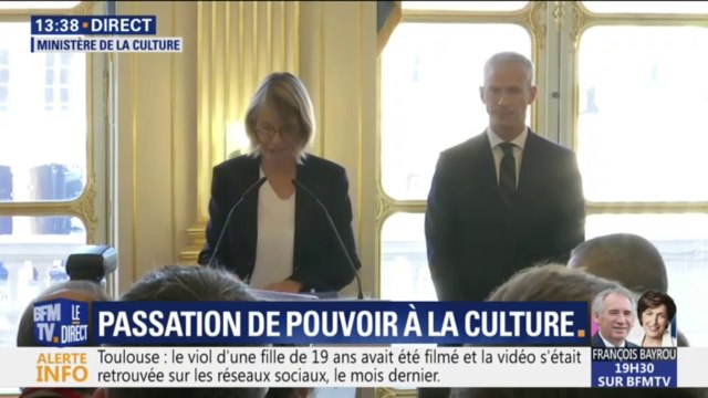 Passation de pouvoir à la Culture: Françoise Nyssen se dit heureuse et fière du travail accompli