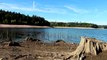 Le lac de Pierre Percée en Meurthe-et-Moselle touché par la sécheresse