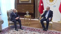 Cumhurbaşkanı Recep Tayyip Erdoğan, MHP Lideri Bahçeli'yi Beştepe'de Kabul Etti